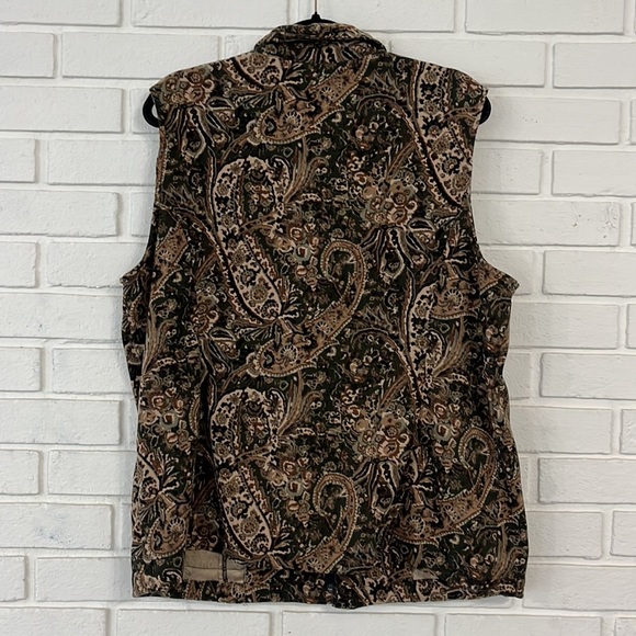 Koret Paisley Front Zip Boho Vest Size 1XL #411 - Picture 5 of 5